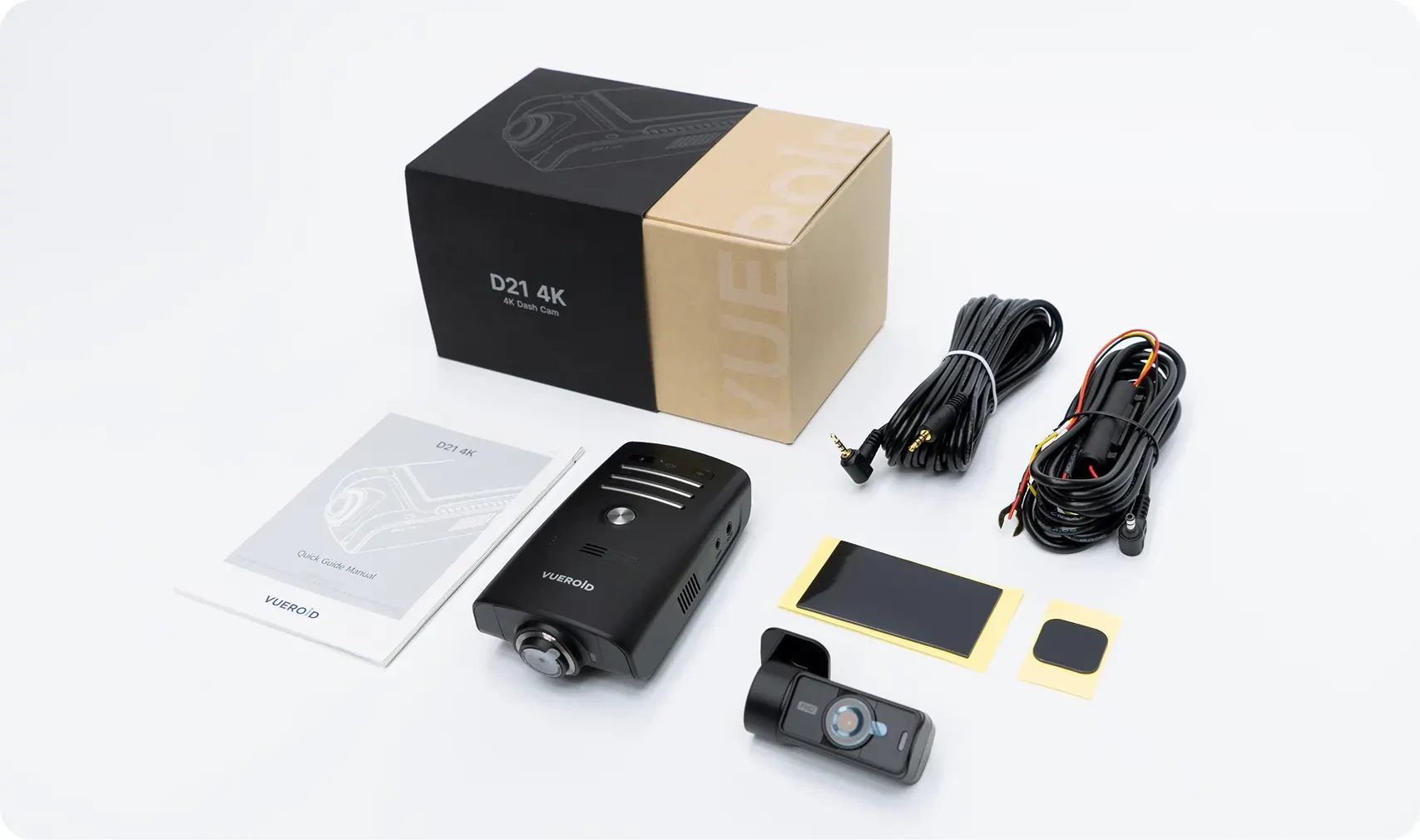 Vueroid 4K autós kamera mi van a dobozban?