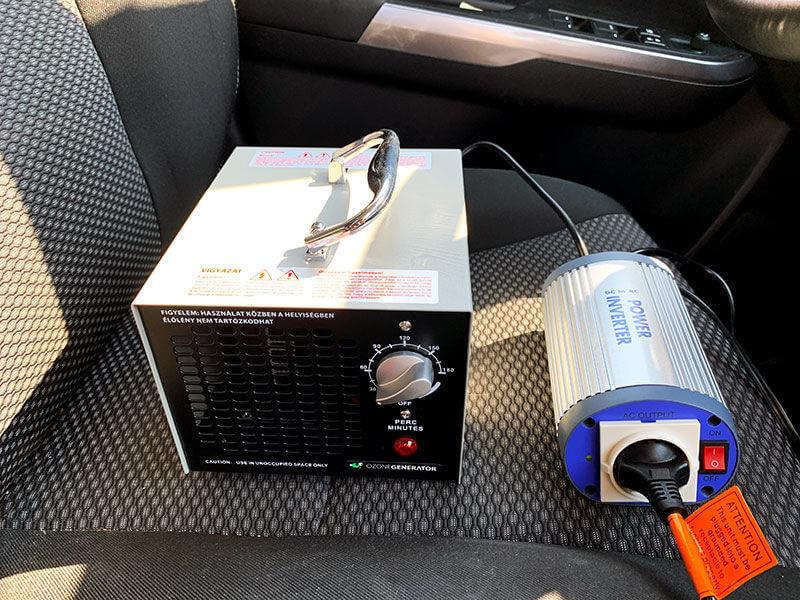 Inverter és ózongenerátor használat közben az autóban
